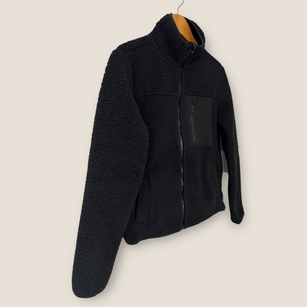 Joe Fresh Black Teddy Jacket with Zip Chest Pocket - Picture 3 of 6